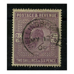 GB 1902-10 2/6d Dull-purple, fine+ cds used. SG262