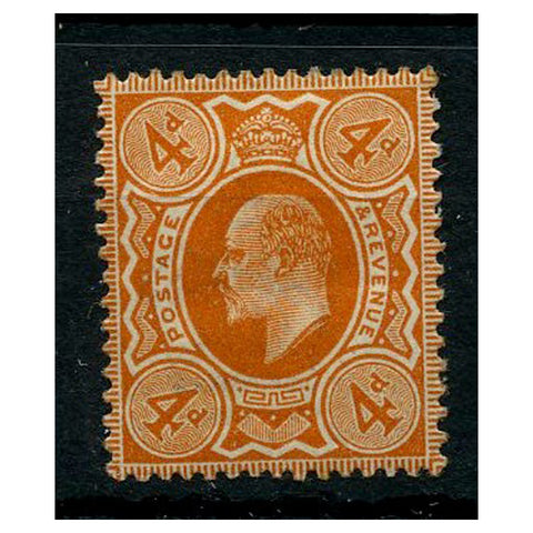 GB 1911 4d Bright-orange (Harrison), perf 15x14, fresh mtd mint. SG286
