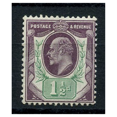 GB 1911-13 1-1/2d Dull-purple & green, fresh mtd mint. SG288
