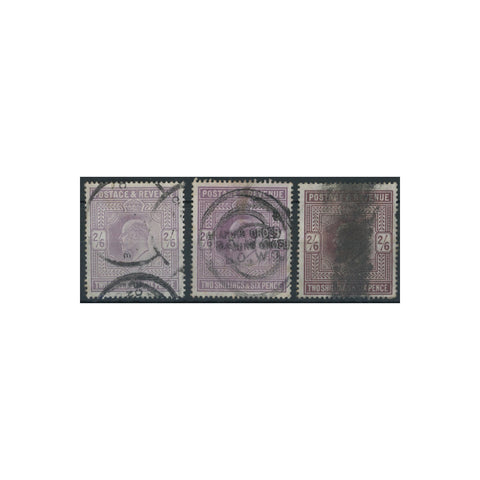 GB 1911-13 2/6d All 3 shades of Somerset print, good to fine used (dark ppl closed tear). SG315-17