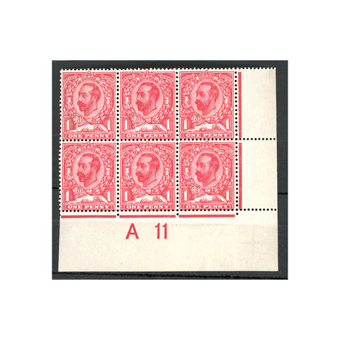 1911-1d-carmine-die-b-corner-marginal-control-block-of-6-fresh-mtd-mint-sg329