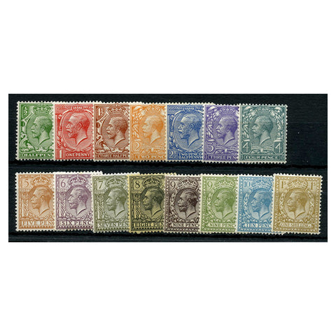 GB 1912-24 Simple cypher set, u/m. SG351-96