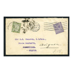 GB 1922 3d Dull reddish-violet, used on cover to France. Re-directed & franked with French PD. SG374