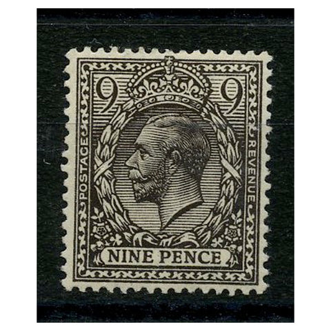 GB 1913-24 9d Agate (royal cypher), lightly mtd mint. SG392