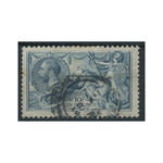 GB 1919 10/- Dull grey-blue, BW ptng, fine cds used, minor faults. SG417