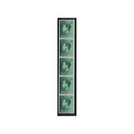 1936-1-2d-green-coil-strip-of-5-u-m-sg457