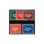 1938-47 Dark colours, sideways wmk set, u/m. SG462a-66a