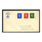 GB 1937 1/2d, 1d, 2-1/2d Combination FDC with small cachet from Cambridge. SG462-63+66