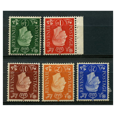 GB 1937-47 Dark colours, wmk inverted set, fresh mtd mint. SG462wi-66wi