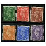 GB 1941-42 Pale colours set, u/m. SG485-90