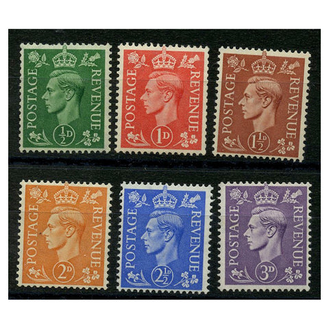 GB 1941-42 Pale colours set, u/m. SG485-90