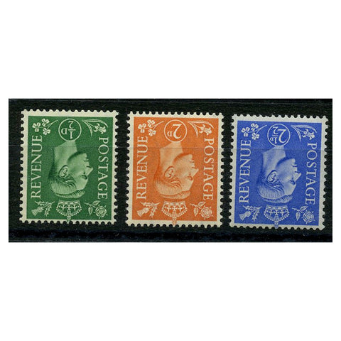 GB 1941-42 Light colours, wmk inverted, u/m. SG485wi-89wi