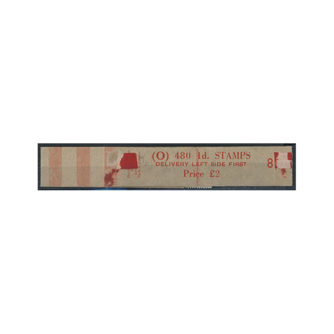 gb-1942-1d-pale-scarlet-wmk-sideways-coil-lead-with-1-stamp-attached-sg486a