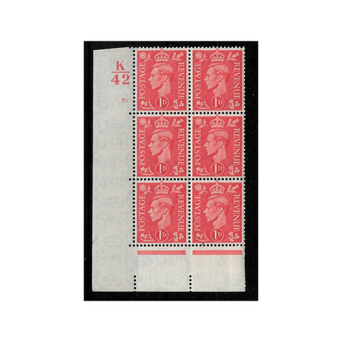 1941-42-1d-pale-scarlet-cylinder-block-of-6-our-choice-mtd-mint-sg486