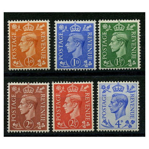 GB 1950-52 Changed colours set, u/m. SG503-08