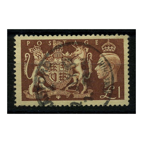 GB 1951 £1 Brown, good to fine cds used. SG512