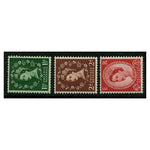 GB 1952-54 Tudor Wilding wmk sideways trio, u/m. SG517a-19a