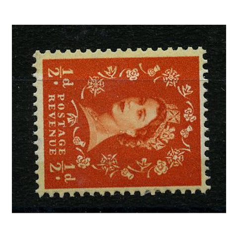 GB 1961-67 1/2d Orange-red, mult crowns, wmk sideways, lightly mtd mint. SG610a