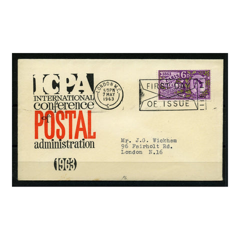 GB 1963 Paris Postal Conference, PHOSPHOR, used on illustrated FDC. SG636p