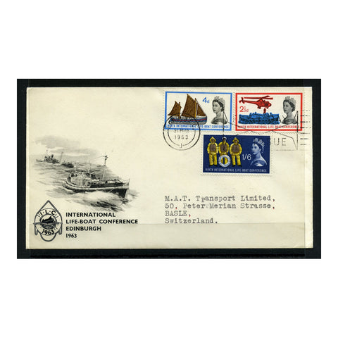 GB 1963 Lifeboat conf, used on illustrated addressed FDC with special London EC cancel. SG639-41