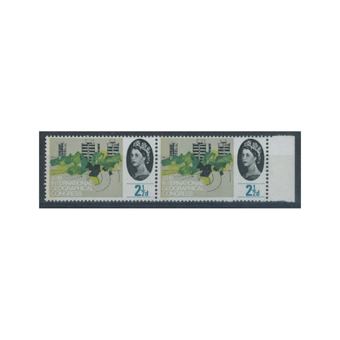 gb-1964-2-1-2d-geographical-congress-phos-line-repaired-variety-in-u-m-marginal-pair-sg651pvar