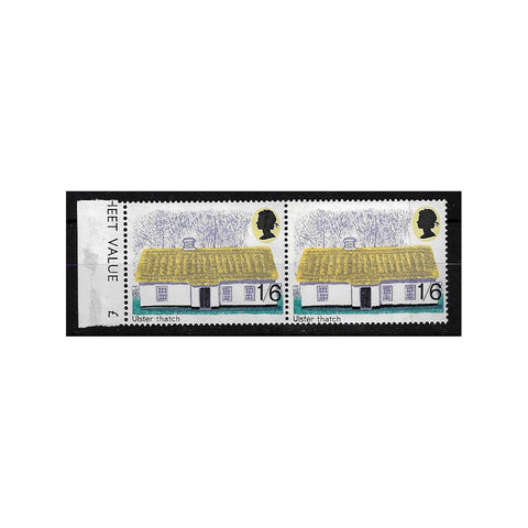 1970-1-6d-ulster-thatch-horizontal-pair-one-with-paper-join-variety-u-m-sg818