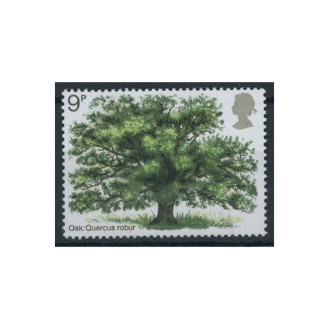 GB 1973 9p Oak tree, PHOSPHOR OMITTED, u/m. SG922Ey
