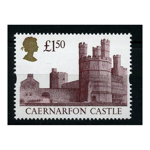 GB 1996 £1.50 Caernarfon, re-etched, PVA gum, u/m. SG1612r