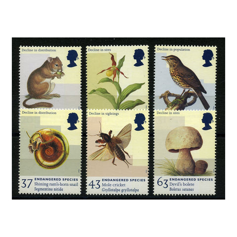 GB 1998 Engangered species, u/m. SG2015-20