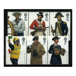 GB 2009 Navy uniforms, se-tenant strips, u/m. SG2964a+67a