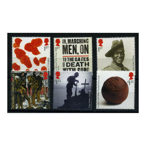 GB 2015 First World War, u/m. SG3711-16
