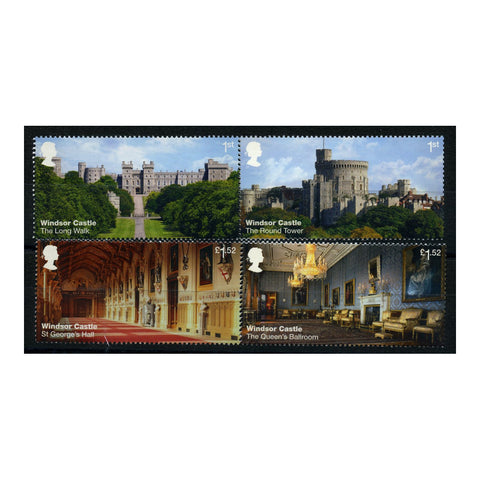 GB 2017 Windsor Castle, in se-tenant strips, u/m. SG3920a+23a