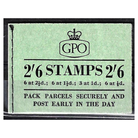 GB January 1955 2/6d Booklet with PAA AD pane. SGF26