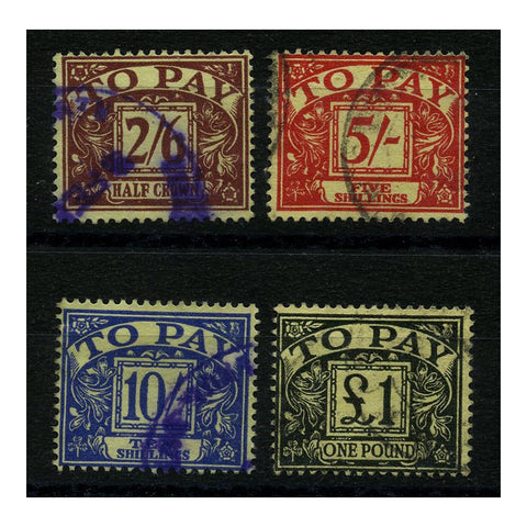 GB 1959-63 2/6d-£1 Mult crown top values, good to fine used. SGD65-68