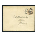 GB 1898 1d Pink embossed postal stationery envelope used from Penrith to Pooley Bridge.