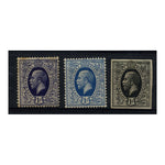 GB 1912 3 Different KGV 'ideal stamp' essays, pntd by Waterlow on a Wharfedale machine, all fauly.