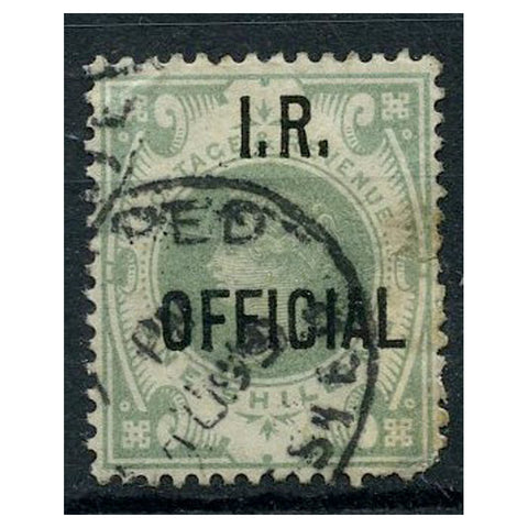 GB 1889-1902 1/- Inland Revenue, cds used, damaged. SGO15