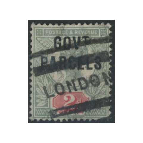 GB 1891 2d Grey-green & carmine, GOVT PARCELS official, good to fine used. SGO70