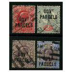 GB 1902 Gov't Parcels short set to 9d, good to fine used. SGO74-77