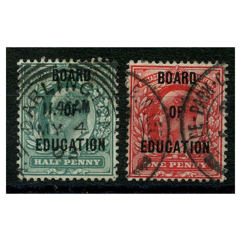 GB 1902-04 1/2d, 1d BoE, both good to fine cds used. SGO83-84