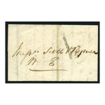 GB 1829 London local folded entire, large '1' handstamp rate mark (front) & cds on reverse.