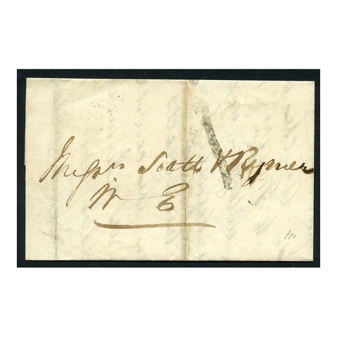 GB 1829 London local folded entire, large '1' handstamp rate mark (front) & cds on reverse.