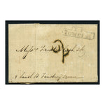 GB 1830 London local folded entire, with 'Tower Street' 2d post, '2' rate & chief office marks.