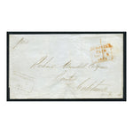 GB 1841 Cover from Dumphries to Gatehouse with red dispatch + '1' rate marks & black boxed arrival.