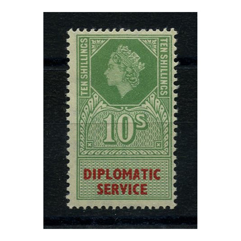 GB 1964 10/- Diplomatic Service, u/m. BF7