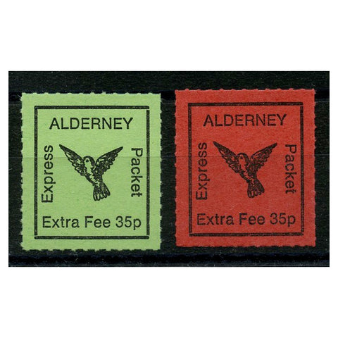 GB Alderney 1977 Extra fee pair, mint as issued. A17-18