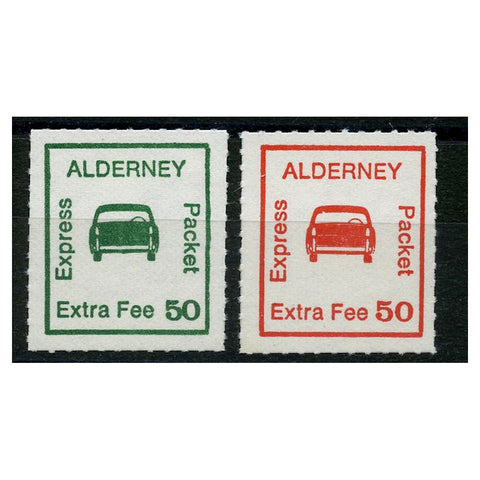 GB Alderney 1980 Extra fee taxi pair, mint as issued. A39-4
