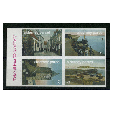 GB Alderney 1999 Old postcards, se-tenant, mint as issued. A97-100