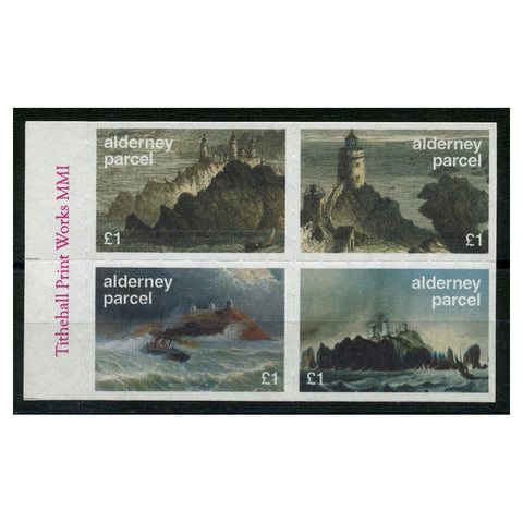 GB Alderney 2001 Lighthouses, se-tenant, mint as issued. A105-08