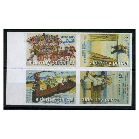GB Alderney 2003 Comic postcards, se-tenant, mint as issued. A113-16